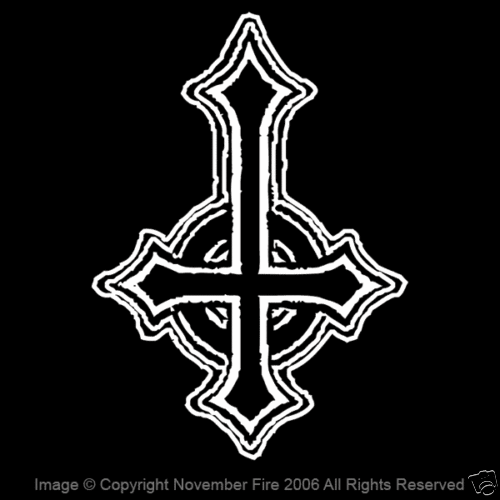 St. Peter's Cross Shirt Saint Peter Satanic Hail Satan Inverted Sin Shirt NFT306 - Picture 1 of 5