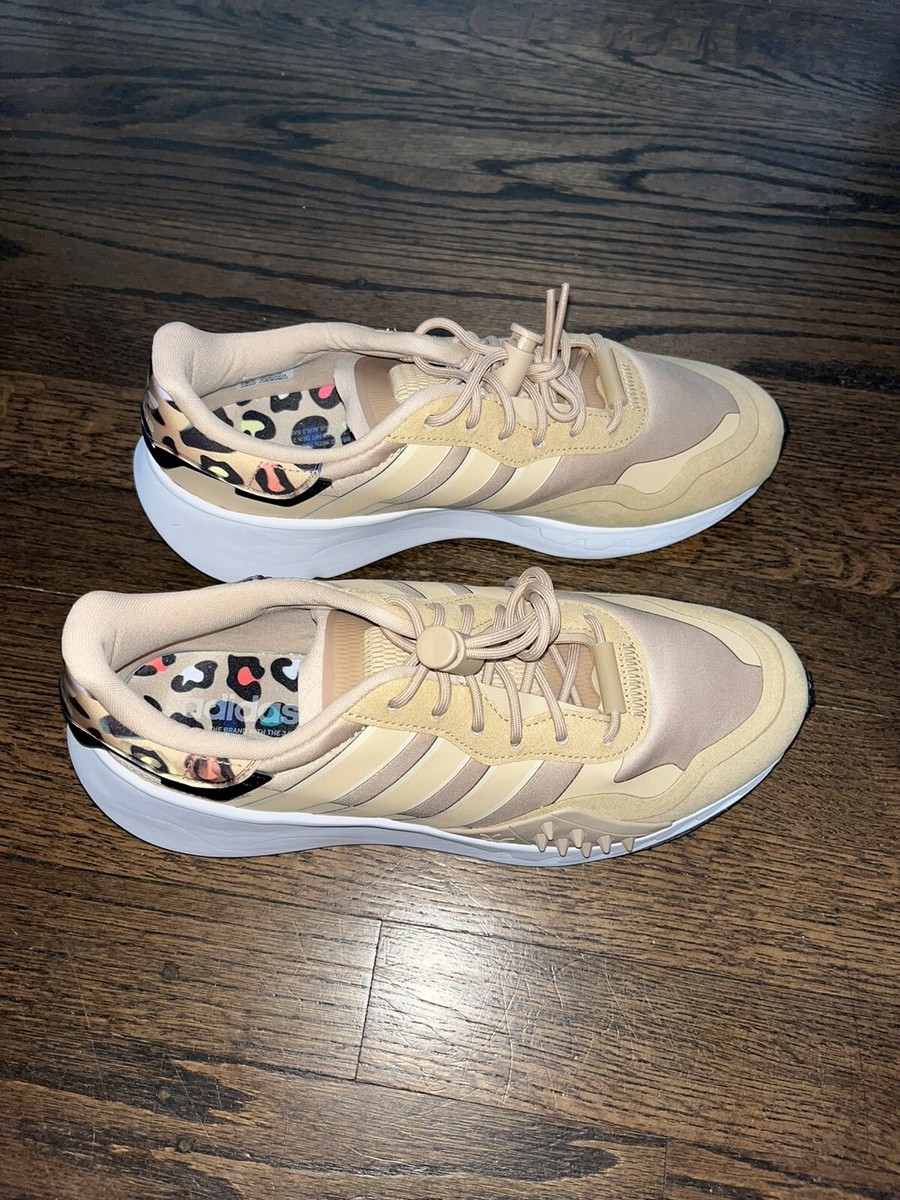専用1 Adidas Originals Choigo Beige Cheetah Print Womens Size 8.5