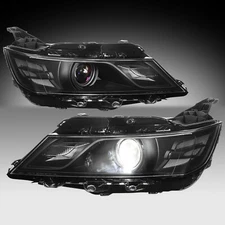 Black Halogen Projector Headlights for 2014-2020 Chevy Impala Headlamp L+R Sets