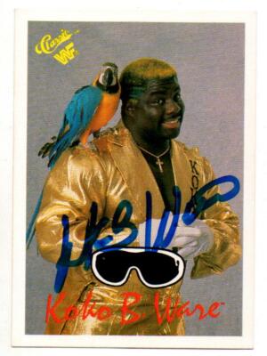 Koko B Ware Signed WWF Classic Wrestling Trading Card WWE Wrestler