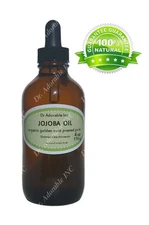 JOJOBA OIL 100% ORGANIC DRY SKIN MOISTURIZER RELIEF COLD PRESSED PURE 4 OZ GLASS