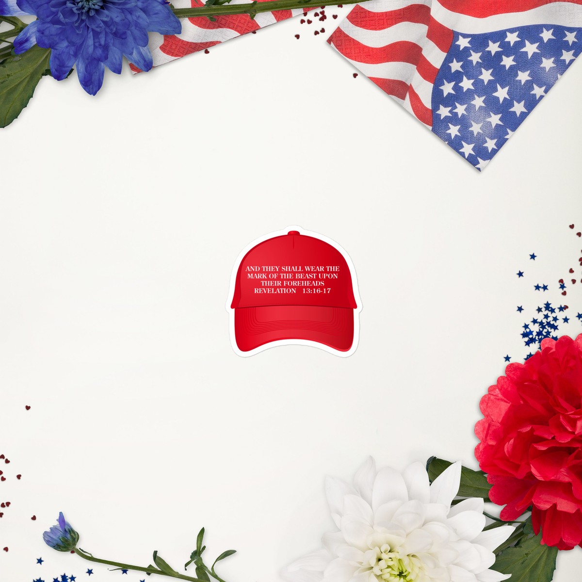 anti-trump, anti-MAGA, trump beast, beast forehead, red hat