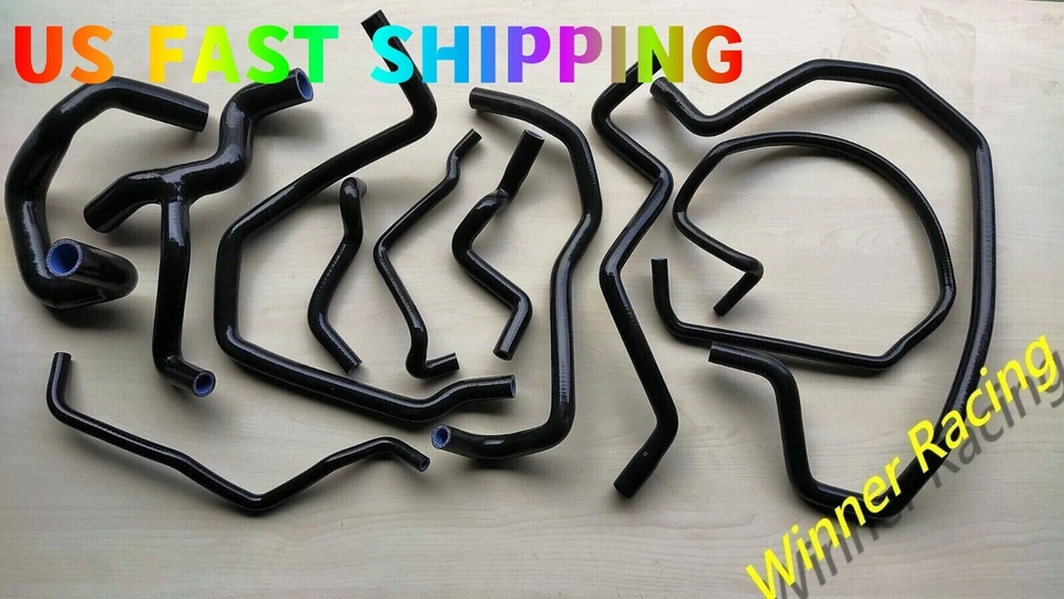 11 PIEZAS MANGUERAS DE SILICONA radiador y calentador aptas para Ford FOCUS ST170 2,0 L 2002-2004 negras Foto 3 de 4