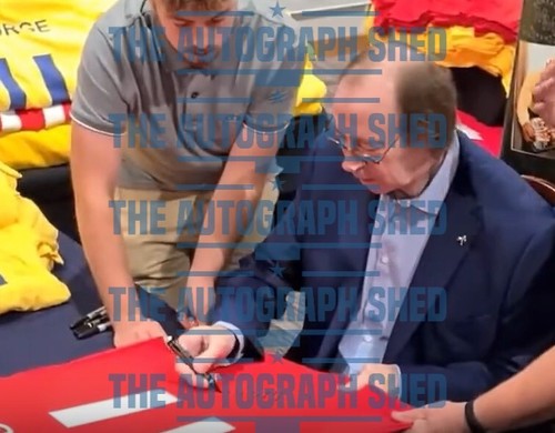 PROOF CHARLIE GEORGE HANDSIGNIERTES T-SHIRT ARSENAL AUTOGRAMM COA HIGHBURY ROT - Bild 2 von 4