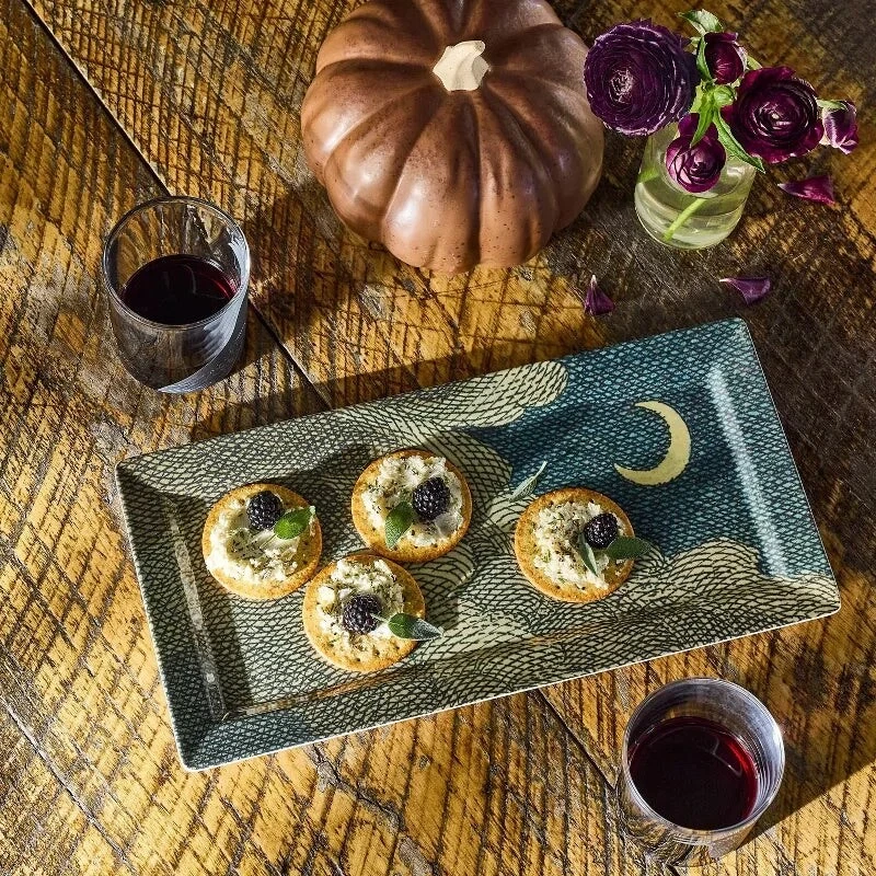 John Derian Midnight Snack Serving Tray Melamine Moon Evening Threshold 14" x 7" - Image 3 of 3