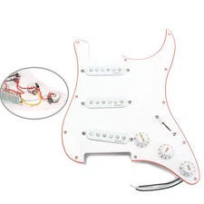 SSS White & Red 3 Ply Pickguard Alnico V Pickup for Stratocaster Strat ST USA
