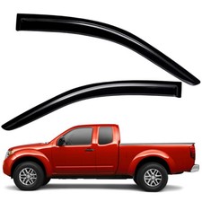 Tape-on Smoke Window Visor Rain Guard For 2005-2019 Nissan Frontier King Cab Tape-on Smoke Window Visor Rain Guard For 2005-2019 Nissan Frontier King Cab