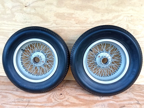 Ferrari 410S Borrani Wire Wheels_42 Rudge Hubs_16X5.5_RW3241_55-56_Dunlop Tires Photo - $3,000