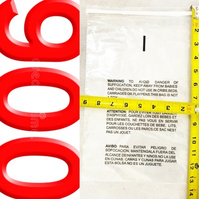 1000 19x24 Self Seal Suffocation Warning Clear Poly Bags 1.5 mil Free Shipping