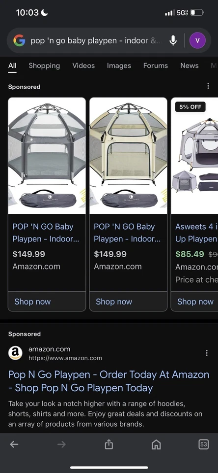 POP 'N GO Premium Parque Infantil Interior y Exterior Foto 2 de 3