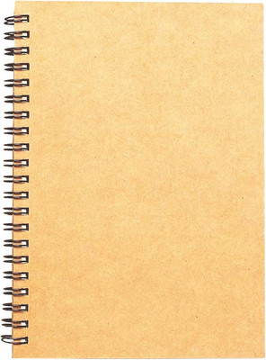 BGJRBY Spiral Sketch Book Large Notebook（Built-In Drawing Board） Kraft Cover Bla