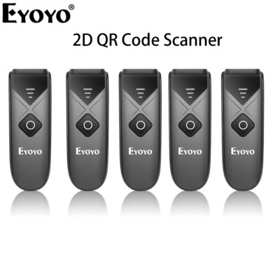 5PCS Mini Wireless 2D QR Code Barcode Scanner Bluetooth USB Reader for PC Iphone