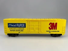 Mehano Eckerd HO Scale Yellow Mead Paper/3M/Sanford/Crayola Box Car VG Condition