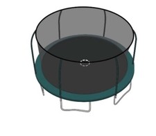 12 Foot Trampoline Replacement NET in black
