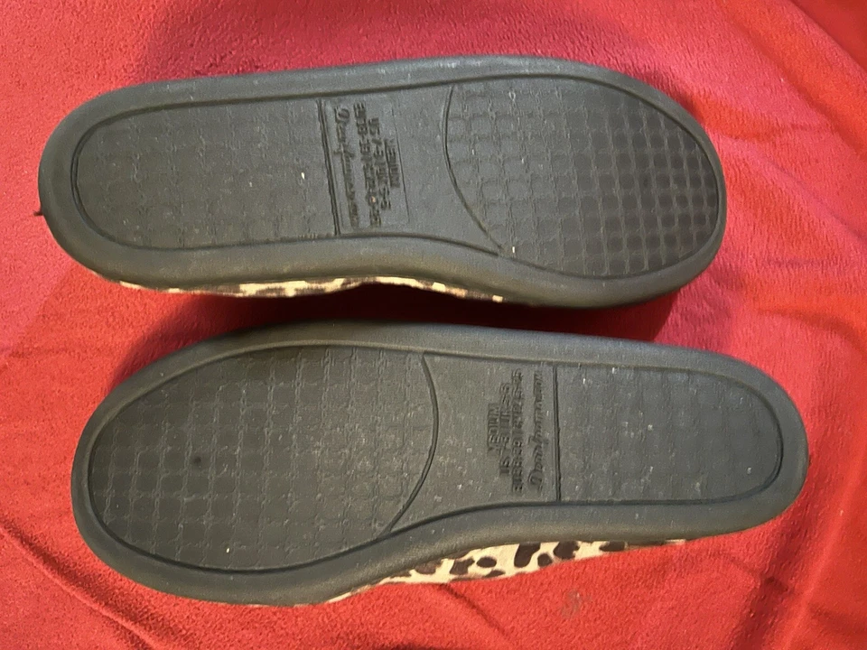 Zapatillas Dearfoams para mujer 7-8 Rachel terciopelo cerrado espalda mocasín confort Foto 4 de 4