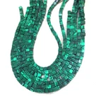 1 Strand/62Pcs 6x6mm Green Malachite Cube DIY Jewelry Loose Beads 15.5" EE3103