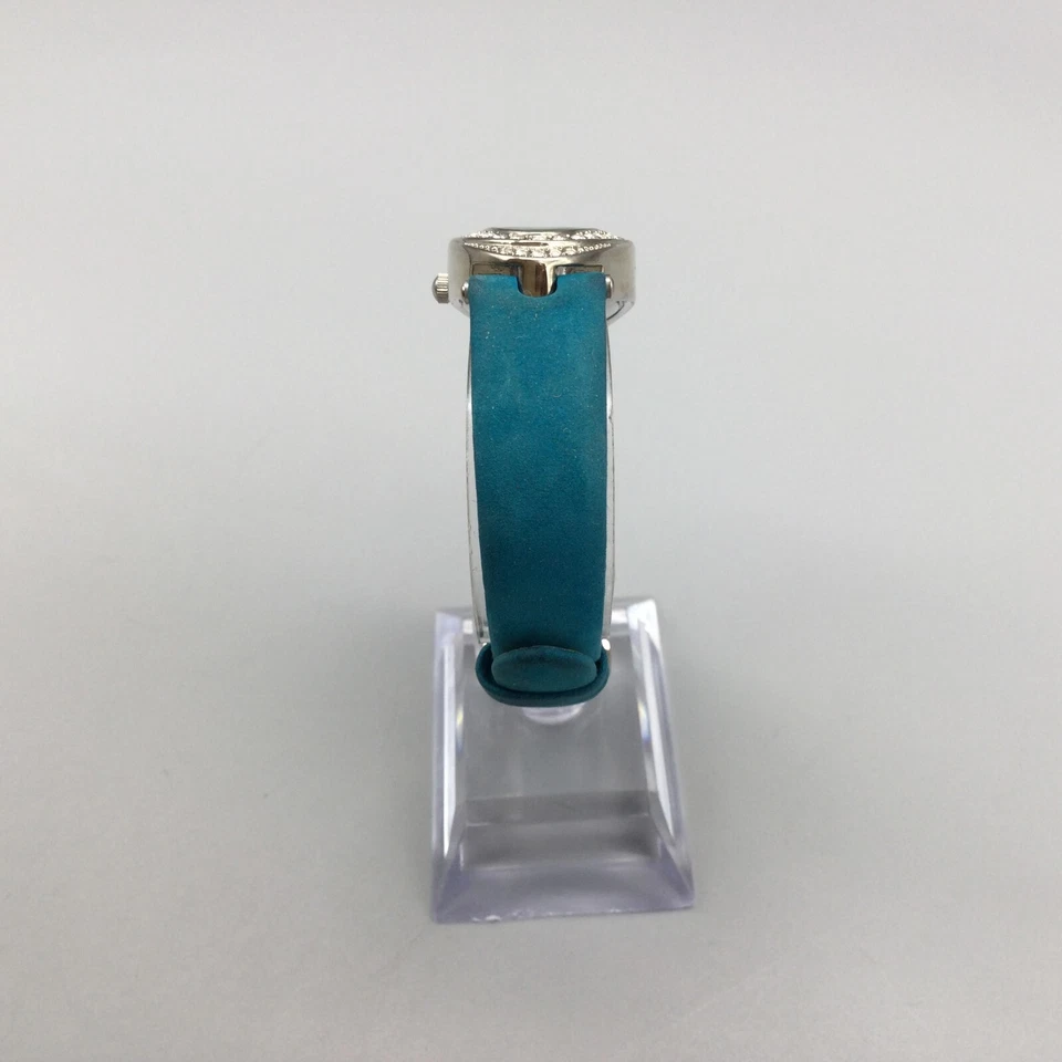 Reloj Joan Rivers Mujer 22mm Cristal Azul Esfera Ovalada Correa Cuero Batería Nueva Foto 4 de 4