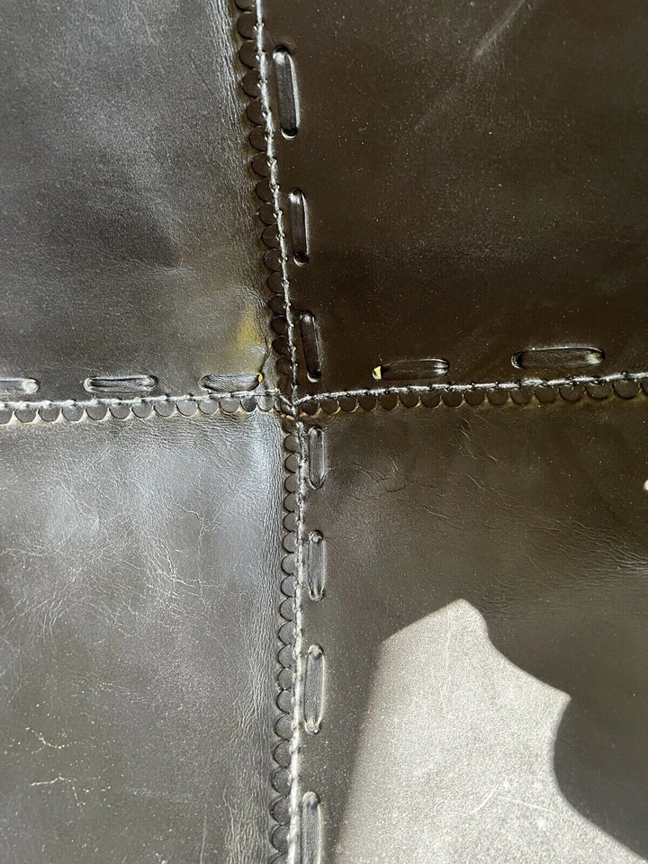 Nova Cadeira Borboleta Marrom Maravilhoso Couro Vintage com Armação de Ferro Dobrável - Imagem 2 de 4