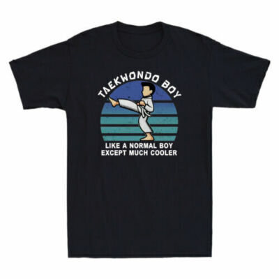 Taekwondo Boy Like A Normal Boy Except Much Cooler Vintage Men's Cotton T-Shirt
