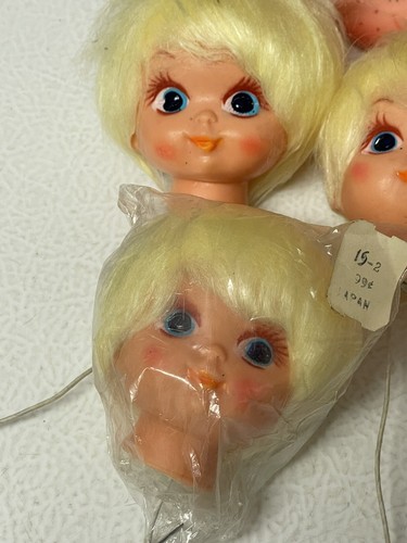 Vintage Doll HEADS Japan Korea Mixed Lot Boy Girls Clown Crafting - Picture 2 of 19