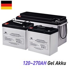Sunstone 12V Gel Batterie Akku 200Ah 250Ah 270Ah Solar Energiespeicher 0% MwSt