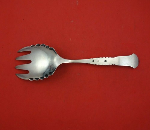 Evald Nielsen Danish Sterling Silver Vegetable Serving Fork 4-Tine 11" Vintage - 第 2/3 張圖片