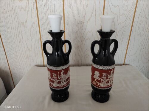 Vintage collectors edition 1958 Jim Beam Roman Design Porcelain Wisky Bottles - Picture 3 of 6