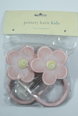 Pottery Barn Kids Posy Pair Tie Draw Hold Backs For Curtains New