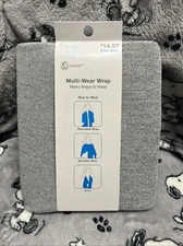 Time & True Multi-Wear Wrap Shaw Scarf One Size Fits Most - Grey