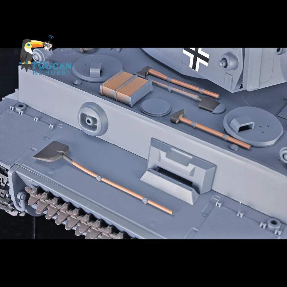 Henglong 3818 7.0 Plastic Tiger I 1/16 BB IR RC Tank Steel Gearbox Barrel Recoil - Image 3 of 4