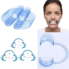 20Pcs C-Shape Mouth Opener Dental Cheek Lip Retractor Teeth Whitening S+M Size