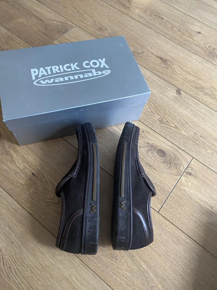 Patrick Cox Wannabe Wouhan Suede Brown Leather Shoes Sz 8 Excellent Condition - Image 3 of 4