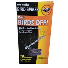 Bird-X STS-10-R Regular Width 6-inch Stainless Steel Bird Spikes 10 Feet New