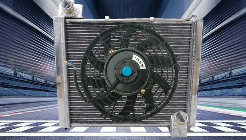 Radiador de aluminio + cubierta + ventilador para Chevrolet Corvette 1961 1962 61 62 1961-1962 Foto 2 de 4