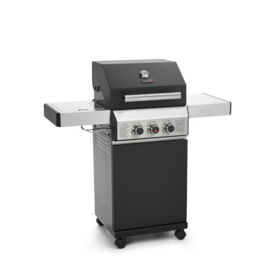 TAINO BLACK 2+1 Gasgrill Seitenbrenner 2 Brenner BBQ Piezozündung Matt Schwarz