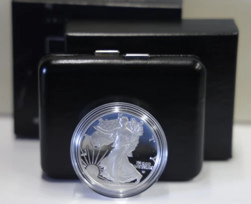 2025 W US Silver Eagle One Ounce Proof Coin with Original Box/ Coa ..