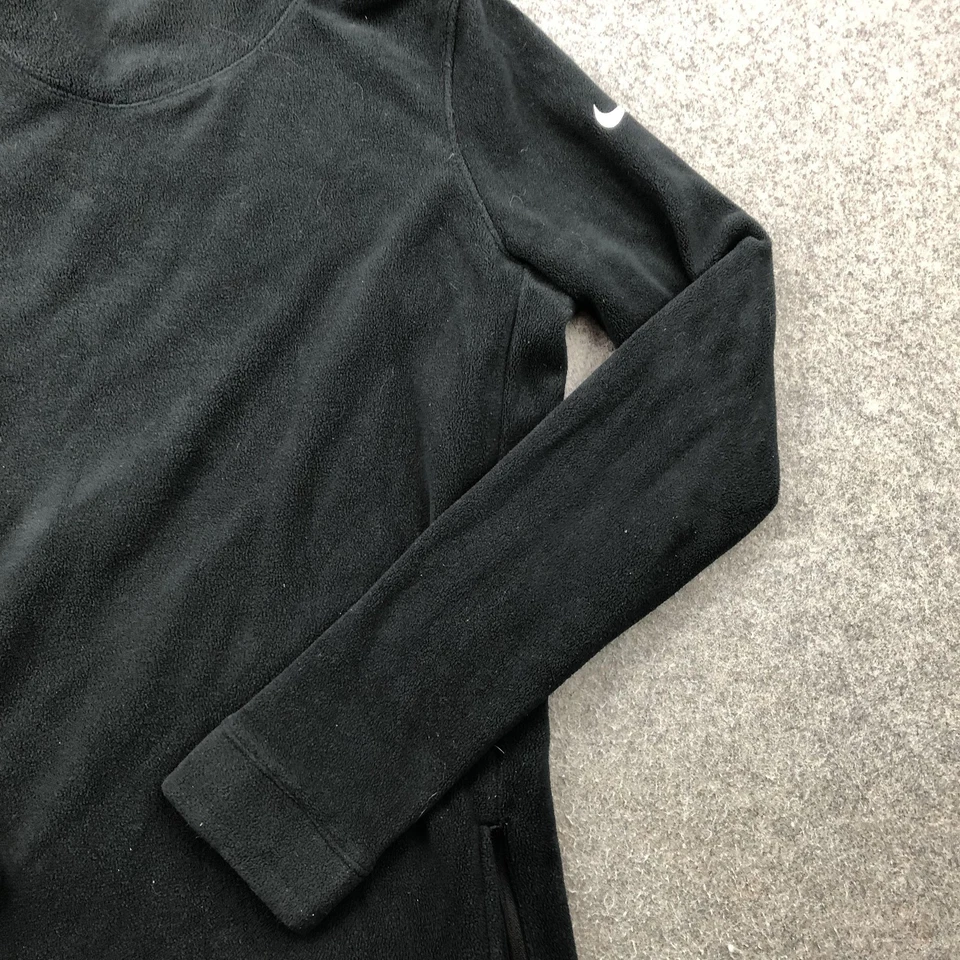 Nike Pullover Womens Medium Black Fleece Mock Neck Long Sleeve Athletic Dri Fit - Image 3 of 4