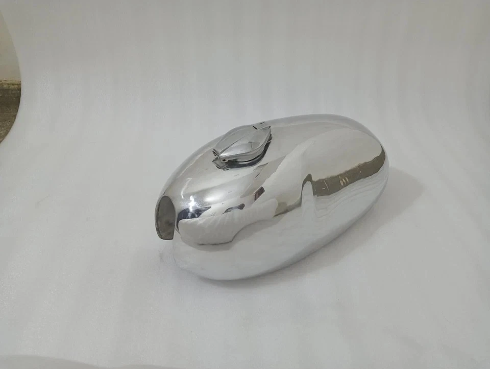 AJS STORMER SCRAMBLER CHROME STEEL GAS FUEL PETROL TANK+CAP |Fit For Foto 2 de 4