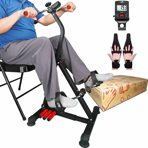 Pedal Exerciser Bike Hand Arm Leg and Knee Peddler Adjustable Fitness Equipme...