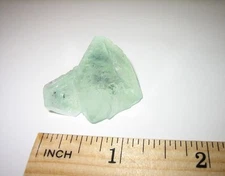 1.1" BEAUTIFUL GEM GREEN APOPHYLLITE CRYSTAL PYRAMID POINT TIP INDIA ~ 12.9g *5