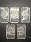 5x 1 oz .9999 Silver Bars