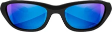 Wiley X Mens Airrage Sunglasses - Captivate Polarized Blue Mirror / Gloss Black