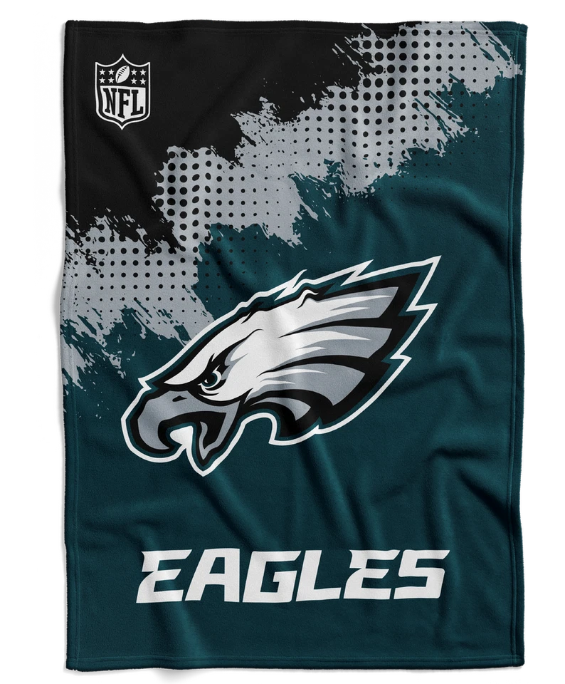 BDA Philadelphia Eagles NFL American Football Kuscheldecke Fleece Decke "CORNER"