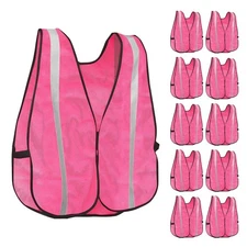 High Visibility Safety Vest 1-Inch Reflective Strips Front/Back, KG0008, Brea...