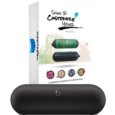 Beats Pill Portable Wireless Bluetooth Speaker and MightySkins Code - Black