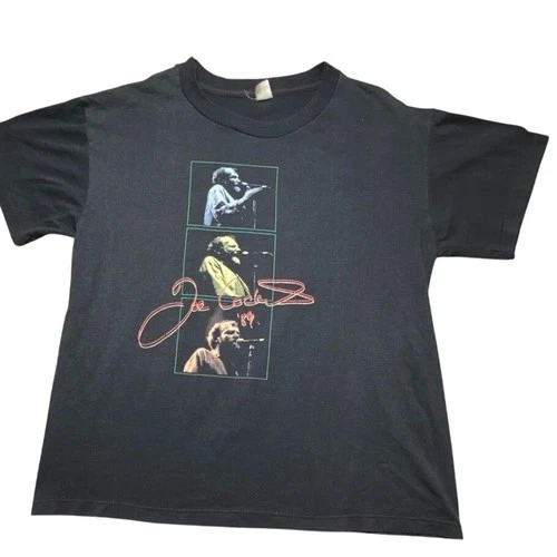 Joe Cocker World Tour Concert T-Shirt L Faded B 1980s vintage concert t-shirt, vintage, single stitch, B+ condition