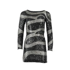 Emilio Pucci Vintage 2009 Sequin Embellished Geometric Patterned Lace Mini Dress