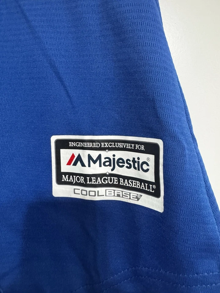 Chicago Cubs Jersey Youth Small Blue Anthony Rizzo #44 Majestic Coolbase MLB - Image 3 of 4