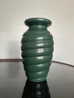 Vintage Forest Green Haeger Pottery Vase - Bee Hive Swirl - 8 Inches-1997 610-57