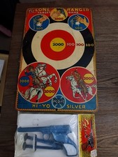 Antique 1939 "LONE RANGER" TIN METAL TARGET GAME - Double Sided